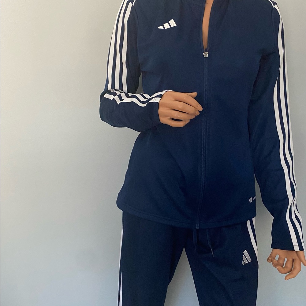 Nike Navy and White Women's Track Jacket & Joggers Set